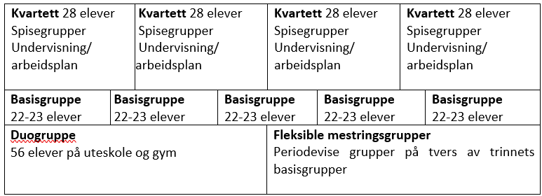 illustrerer organiseringen